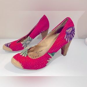 Terra Plana Hot Pink Unique Recycled High Heel Shoes Size 39